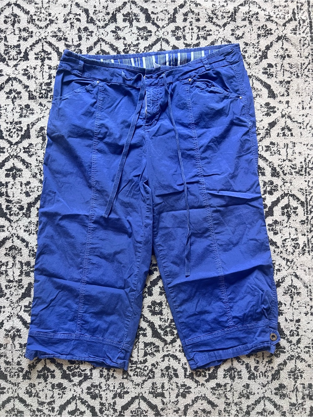 fresh produce Royal Blue Capris with Drawstring